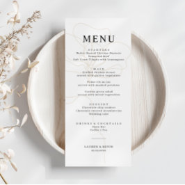 Illustrierte Rose-Hochzeitkarte Menükarte
