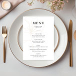Illustrierte Rose Hochzeitskarte<br><div class="desc">Diese individuell anpassbare Menükarte wurde zur Koordination mit unserer Illustrierten Rose Collection konzipiert und verfügt über eine illustrierte Linie, die von einer Rose in einer hellen Sandfarbe zeichne. Es handelt sich um eine minimalistische, aber elegante Hochzeitskollektion. Für eine erweiterte Anpassung dieses Designs, z.B. das Ändern des Layouts, des Schriftartes oder...</div>