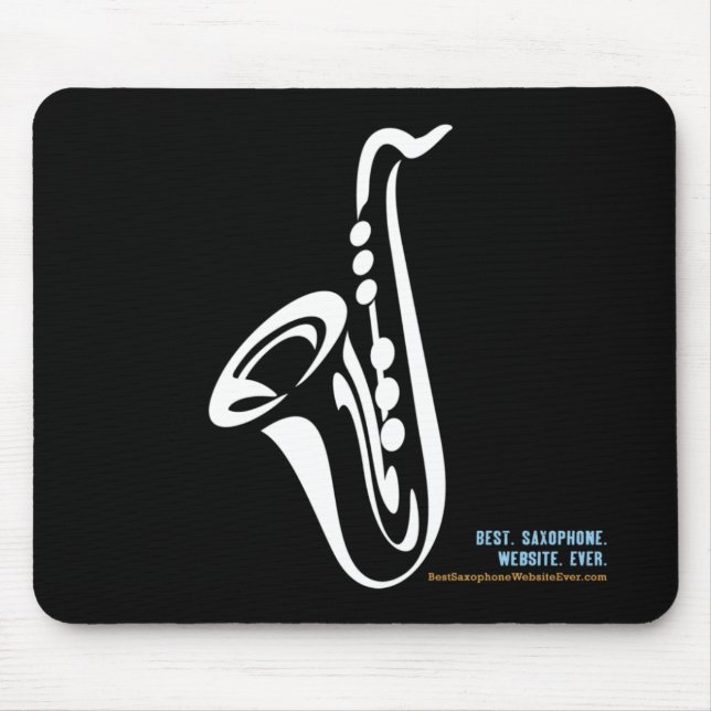 Illustrierte Saxophone-Mausunterlage Mousepad (Vorne)