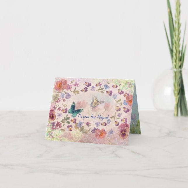 Illustrierte Schmetterlingskarte und botanische Ka (Vorderseite)