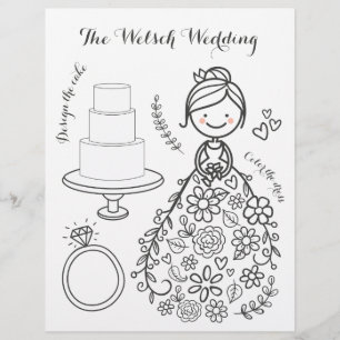 Illustrierte Seite zur Färbung von Hochzeiten