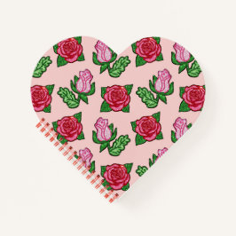 Illustrierte Sequin-Rose Notizbuch