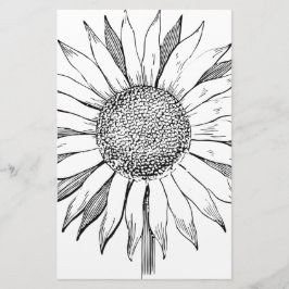 Illustrierte Sonnenblume Briefpapier