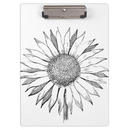 Illustrierte Sonnenblume Klemmbrett