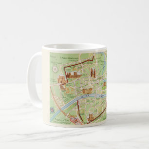 Illustrierte Vintage-Karte von York, England Kaffeetasse