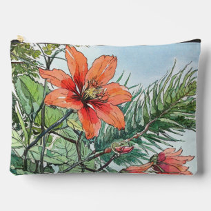 Illustrierte Wasserfarbe Botanische Orangenblüte Zubehörtasche