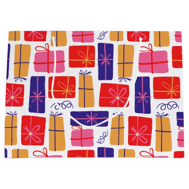 Illustrierte Weihnachtsgeschenk Große Geschenktüte (Vorderseite)