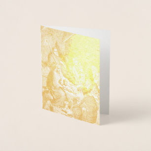 Illustrierte Weihnachtskrippe Folienkarte