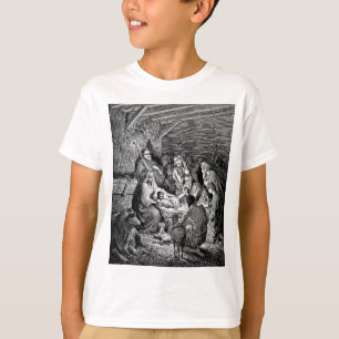 Illustrierte Weihnachtskrippe T-Shirt