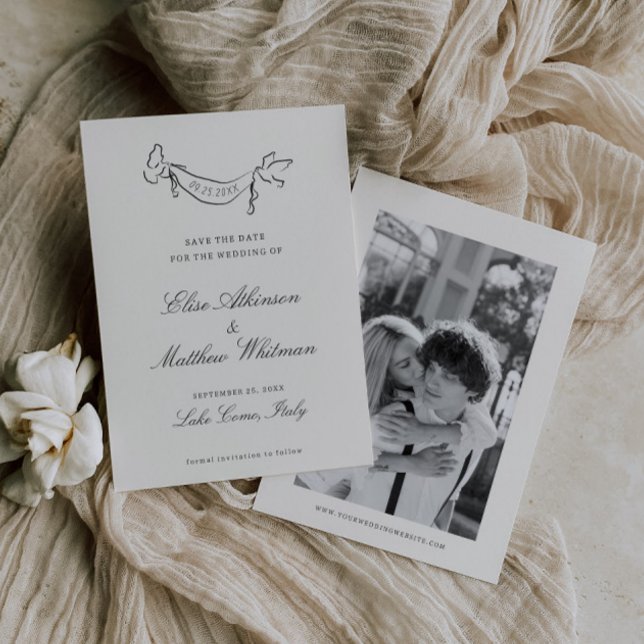 Illustrierte Whimsikeits-Hochzeit Save The Date (Von Creator hochgeladen)