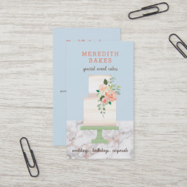 Illustrierter Cake Designer Hochzeitsplaner Visitenkarte