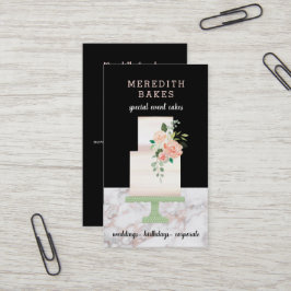 Illustrierter Cake Designer Hochzeitsplaner Visitenkarte