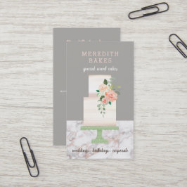 Illustrierter Cake Designer Hochzeitsplaner Visitenkarte