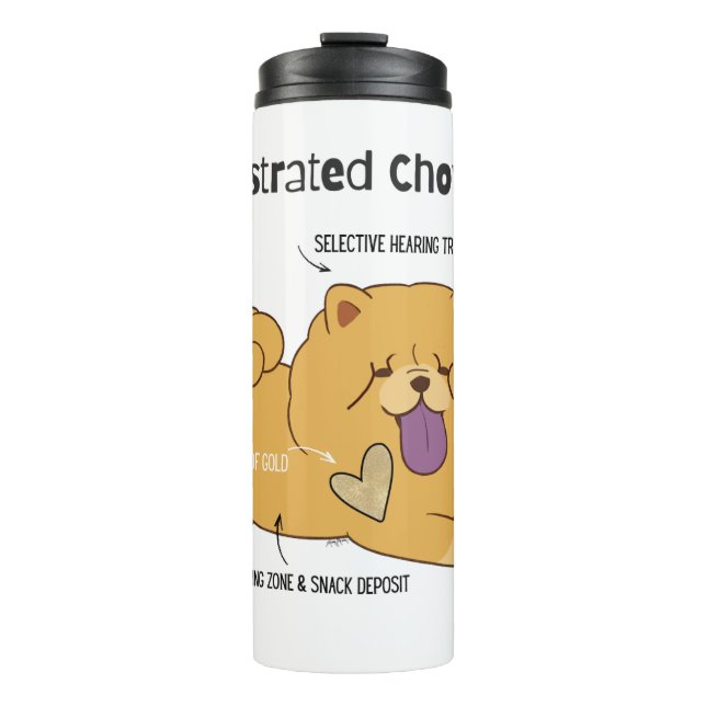 ILLUSTRIERTER CHOW  THERMOSBECHER (Vorderseite)