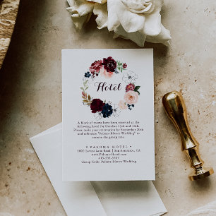 Illustrierter Fall Flora Hotel Watercolor Begleitkarte