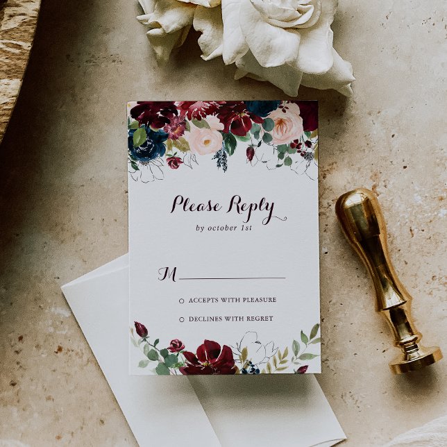 Illustrierter Fall Flora UAWG RSVP Karte (Von Creator hochgeladen)