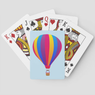 Illustrierter Heißluftballon Spielkarten