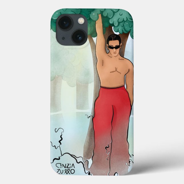 Illustrierter iPhone-Fall für Mensch und Natur Case-Mate iPhone Hülle (Rückseite)