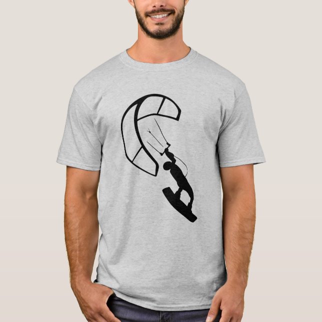 Illustrierter Kitesurfer T-Shirt (Vorderseite)