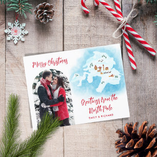 Illustrierter Nordpol Foto Weihnachten