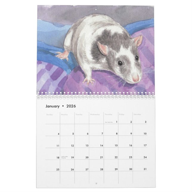 Illustrierter Ratten-Porträt-Kalender 2011 Kalender (Jan 2026)