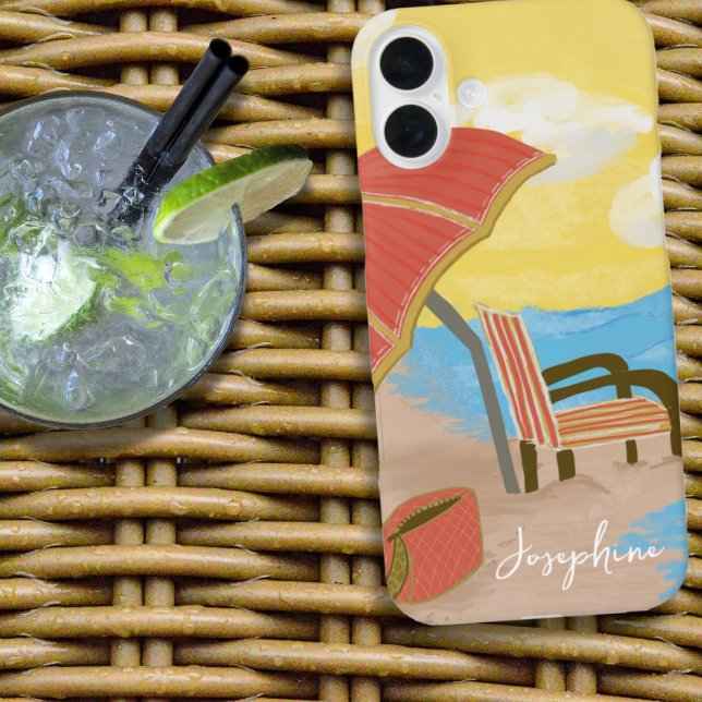 Illustrierter Sommerstrandstuhl Case-Mate iPhone Hülle (Von Creator hochgeladen)