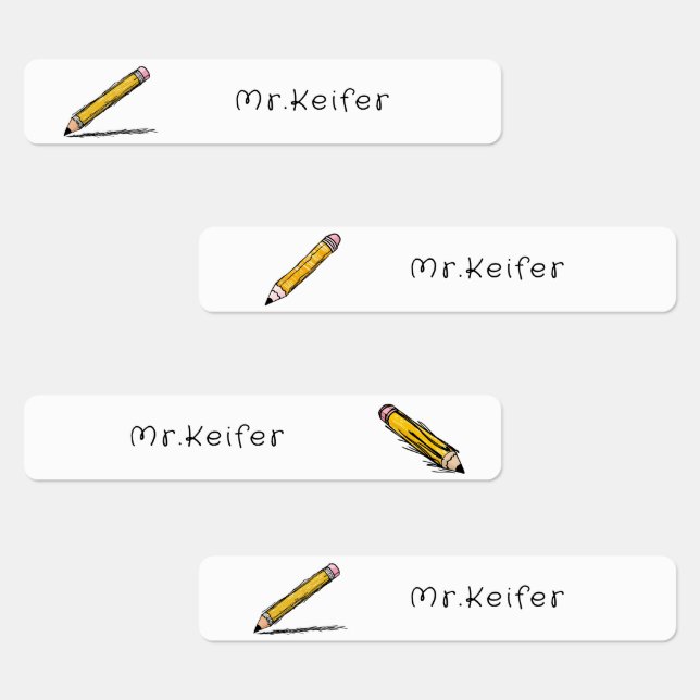 Illustrierter Stift Einfache Personalisierung des  Etiketten (Gruppe)