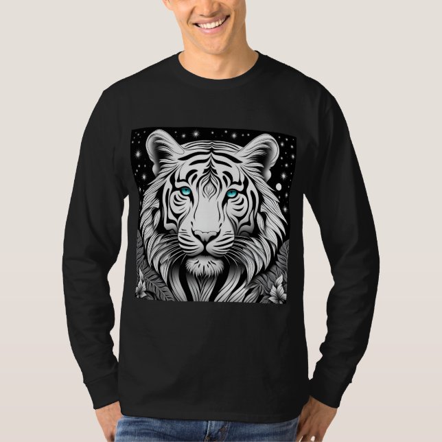 Illustrierter Tigerface-T - Shirt (Vorderseite)