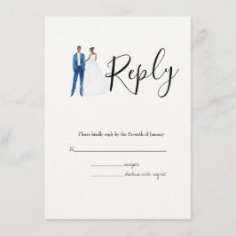 Illustriertes afroamerikanisches Ehepaar Begleitkarte