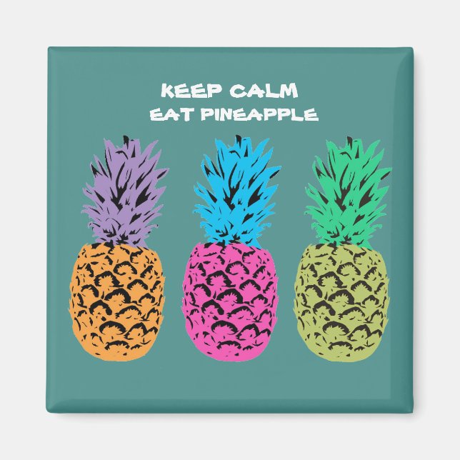 Illustriertes Ananas-Design Magnet (Vorne)