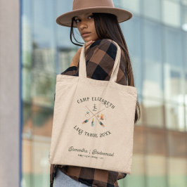 Illustriertes Camping | Bachelorette Bridesmaid Tragetasche