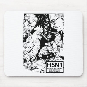Illustriertes H5n1 verbreitet sich wie Rauch luftg Mousepad