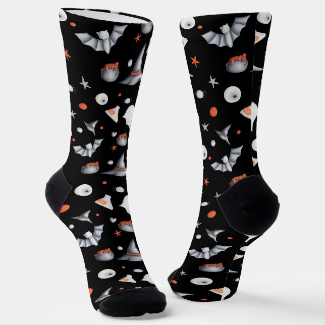 Illustriertes Halloween Socken (Gewinkelt)