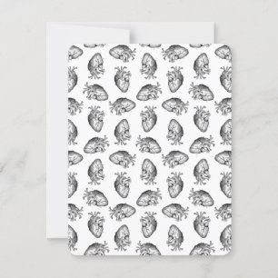 Illustriertes Herzdiagramm CUSTOM HINTERGRUND Einladung