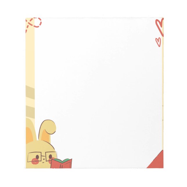 Illustriertes Journal für Schule oder Arbeit Notizblock (Vorderseite)