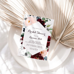 Illustriertes kalligraphisches Brautparty Einladung