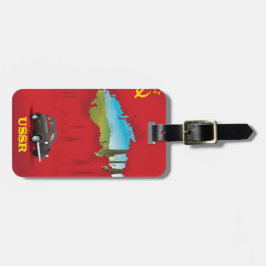 ILLUSTRIERTES Kartenposter der UdSSR Gepäckanhänger