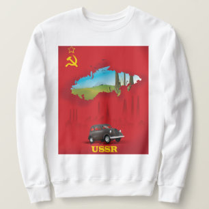 ILLUSTRIERTES Kartenposter der UdSSR Sweatshirt