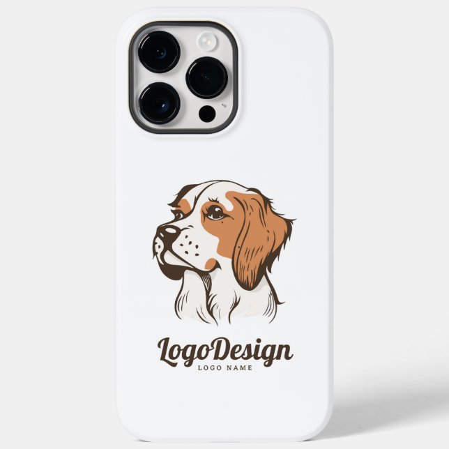Illustriertes Logo eines Hundekopfes im Profil Case-Mate iPhone Hülle (Rückseite)