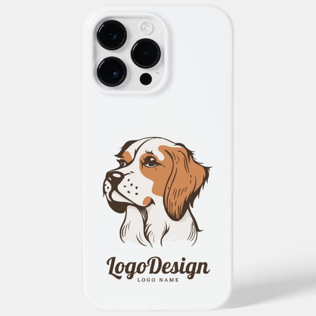 Illustriertes Logo eines Hundekopfes im Profil Case-Mate iPhone Hülle (Rückseite)