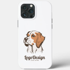 Illustriertes Logo eines Hundekopfes im Profil Case-Mate iPhone Hülle