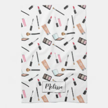 Illustriertes Make-up-Muster mit personalisiertem 