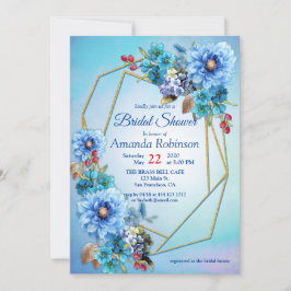 Illustriertes Moon-Blume-Brautparty Einladung