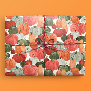 Illustriertes Pumpkin-Pattern Geschenkpapier