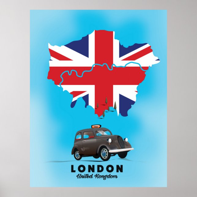 Illustriertes Reiseplakat London Poster (Vorne)