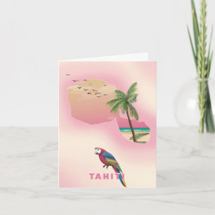 Illustriertes Reiseplakat von Tahiti