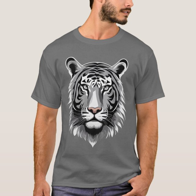 Illustriertes Tigerfeld T-Shirt (Vorderseite)