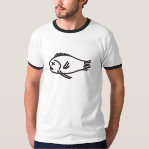 Illustriertes totes Fisch-T-Shirt T-Shirt