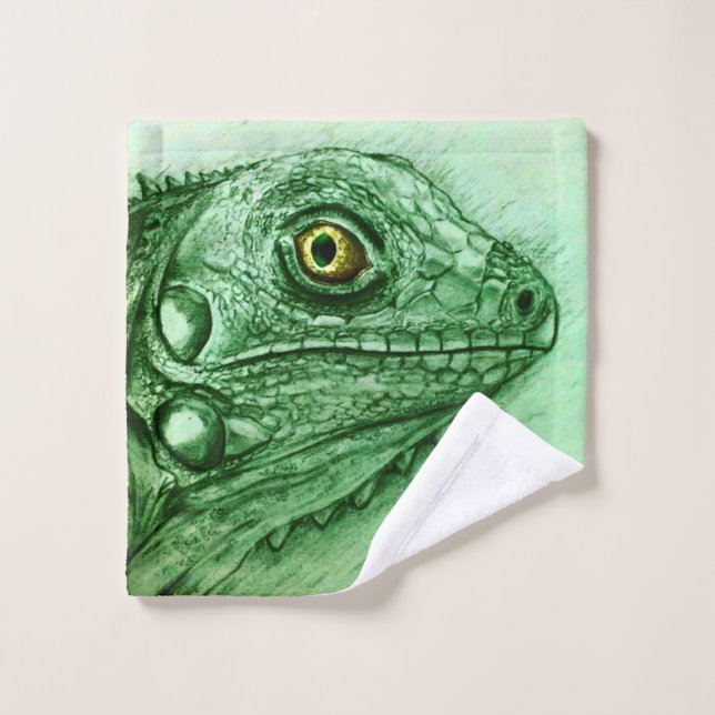 Illustriertes Waschlappen - Iguana (Waschlappen)