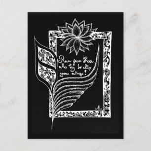 Illustriertes Zitat von inspirierenden roten Flags Postkarte